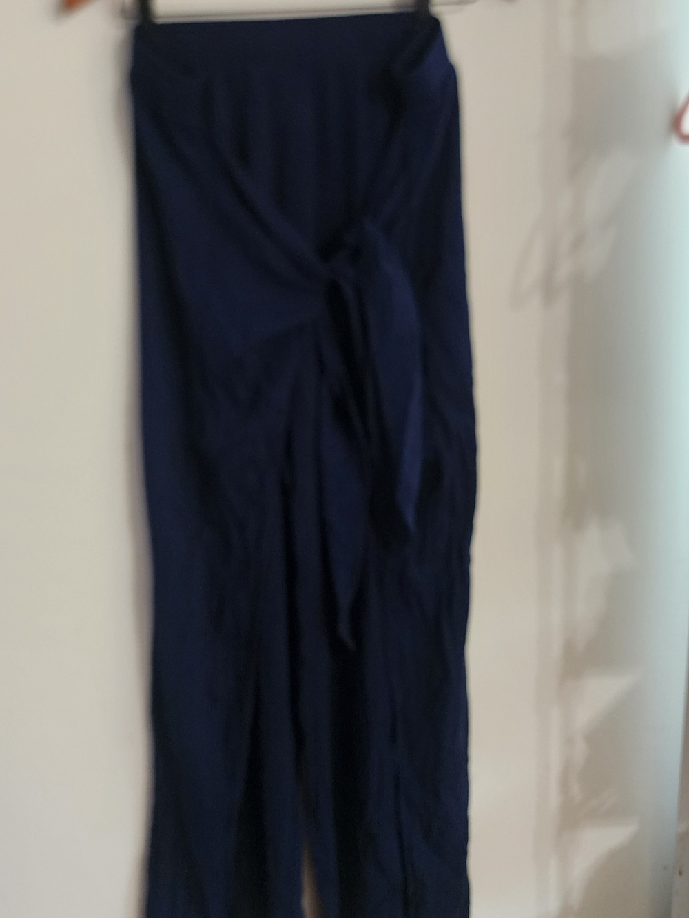 Serra Navy Blue Wide Leg Tie-Front Pants - Size XL‎